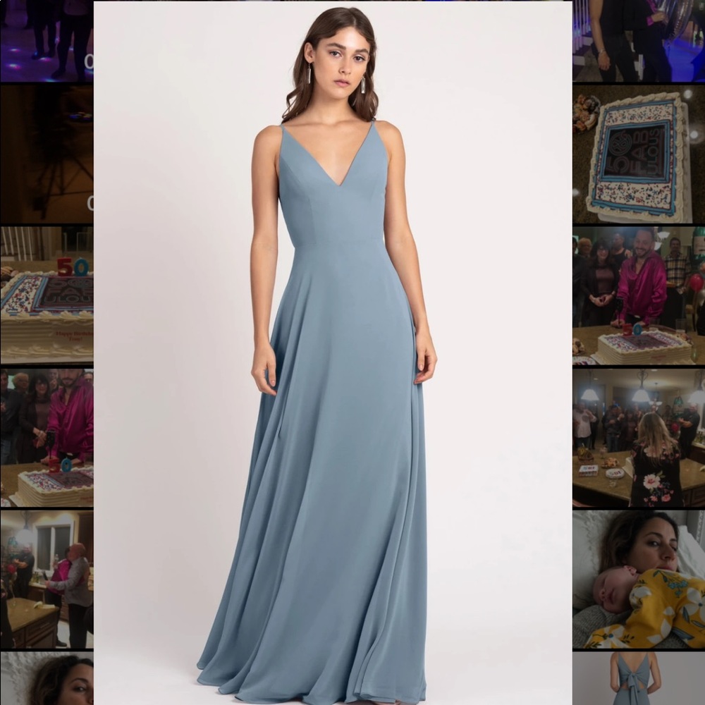 NEW Never Worn Jenny Yoo “Dani” Dress in Mayan Blue Size 4